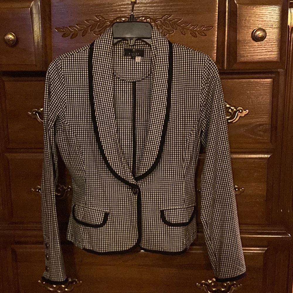 Black and White Gingham Jacket